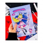 Скетчбук 240х175 Sweet Cat Kuromi Girl 32 листа, мягк.обл.