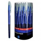 Ручка гелевая CENTRUM Признаю свои ошибки гениальными синяя, 0,7мм, пиши-стирай, прорезин, тубус