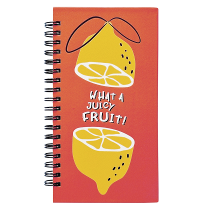 Записная книжка А6 Be Smart 100л. спираль Fruits.Лимон клетка, тв.обл., ламинац, микротек, 94х174
