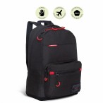 Рюкзак молодежный Grizzly RQL-218-1 черный-красный, 2отд., карманы, 28х41х18