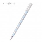 Ручка гелевая Bruno Visconti Uni Write.Light Blue Polka Dots синяя, 0,5мм., soft touch, туба