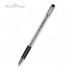 Ручка шариковая Bruno Visconti Basic Write черная, 0,5мм., прозр.корп., грипп, туба