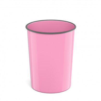 Корзина д/бумаг ERICH KRAUSE Pastel 13,5л., розовая, пластик