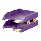 Набор из 2-х лотоков д/бумаг ERICH KRAUSE Forte Iris фиолетовый с желтой вставкой, пластик