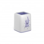 Подставка ERICH KRAUSE Forte.Lavender д/пишущих принадлежн., белая с фиолетовой вставкой, пластик