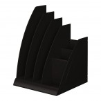 Подставка д/бумаг ERICH KRAUSE Regatta.Classic вертикальная, черная, пластик