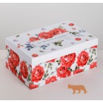 Коробка подарочная ''Цветочный стиль'' прямоугольная  28х18.5х11.5см.