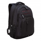 Рюкзак молодежный Grizzly RU-436-1 черный-красный, 2отд, карманы, анат.спинка, свет.элем. 32х47х17