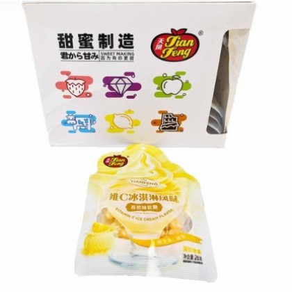 Мармелад Tianfeng Food Sweet Making Ice Cream Апельсин 28 гр., пакет,  (А)