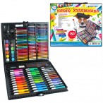 Набор для рисования Darvish 150 пред,, цв.карандаши, фломастеры, краски, мелки,скрепки,палитра, кейс